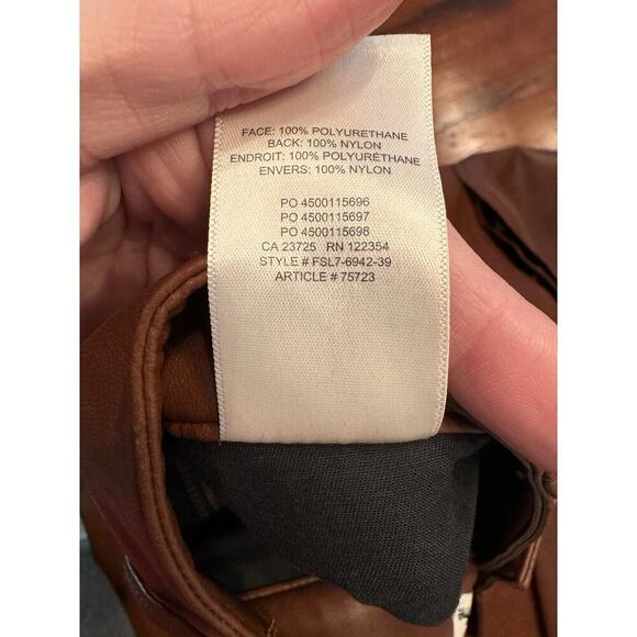 Aritzia Wilfred Oracle Faux Leather Balloon Pants Size 6 Brown EUC - Picture 12 of 16